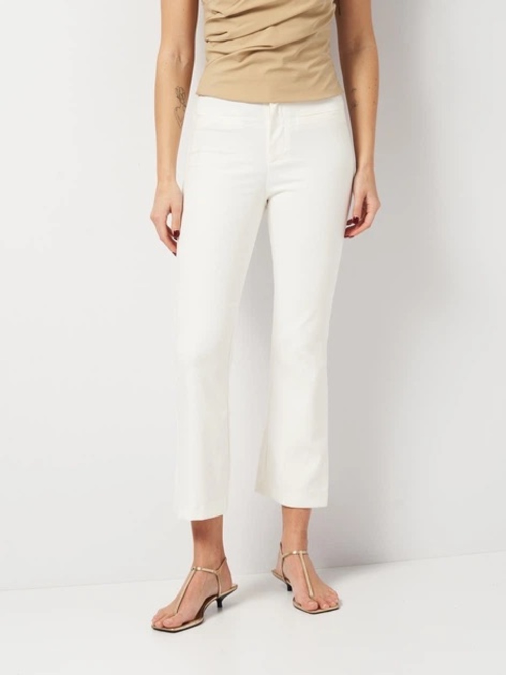 White Flared Pants - Clean Modern Style